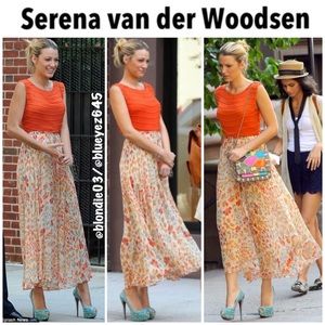 Alice + Olivia Orange Crop Top